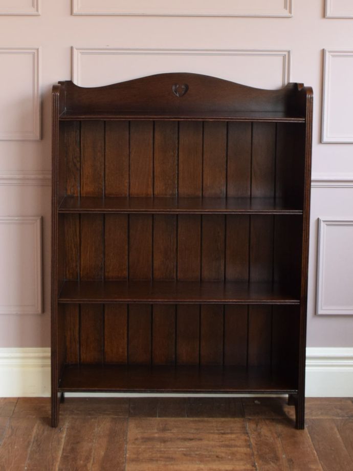 イギリスアンティークのおしゃれな本棚、アンティークのブックケース(i