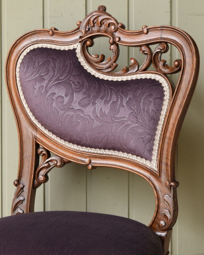 フランスのアンティークチェア、猫脚のエレガントなサロンチェア(q-396