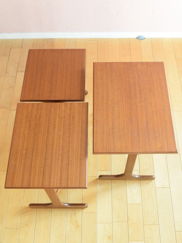 G-PLANのおしゃれなビンテージテーブル、スマートなデザインのネスト