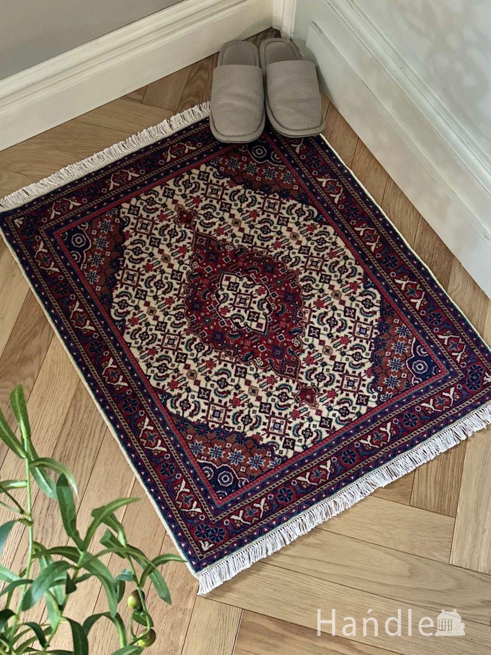 コルクウールのオールドペルシャ絨毯、Kashan（カシャーン）のラグ(m