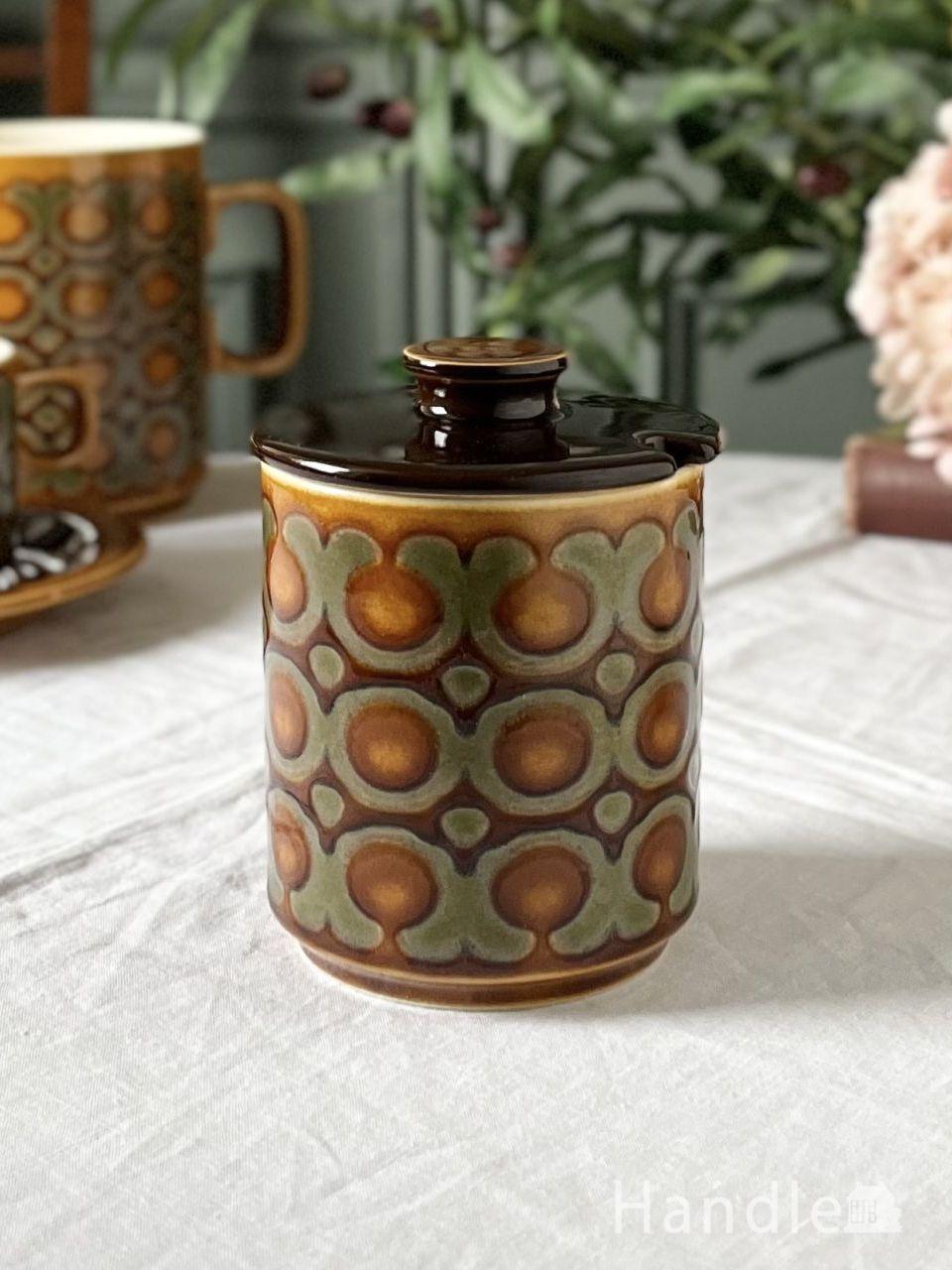 イギリスから届いたDenbyのシュガーポット、アラベスク（ARABESQUE）の