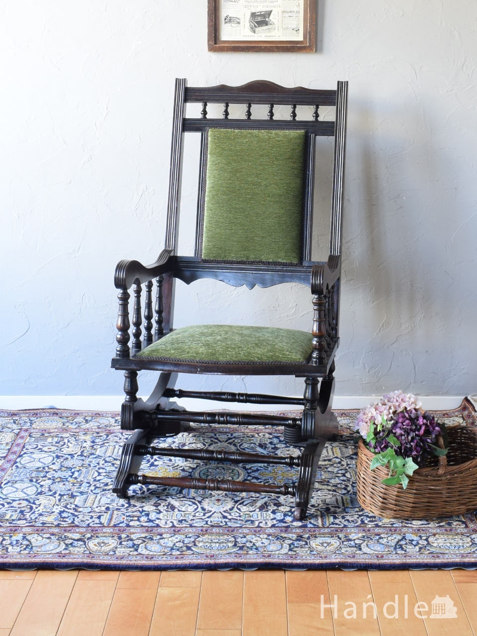 オシャレなヴィンテージ椅子、アーコールの布張り1人掛けソファ(k-593