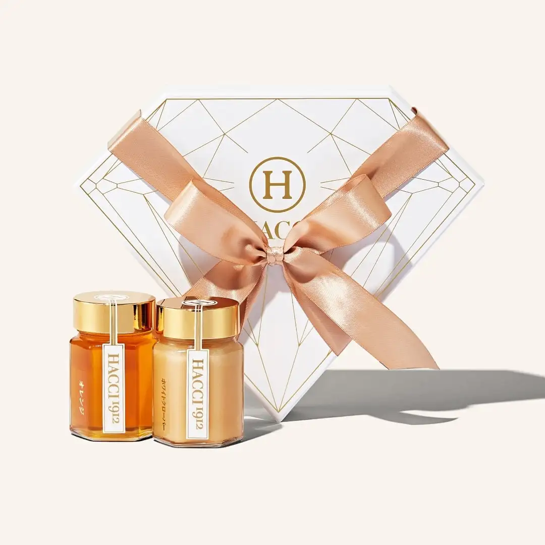 ミニダイヤモンドBOX テーブルハニー2本セット（オレンジ&ホワイト