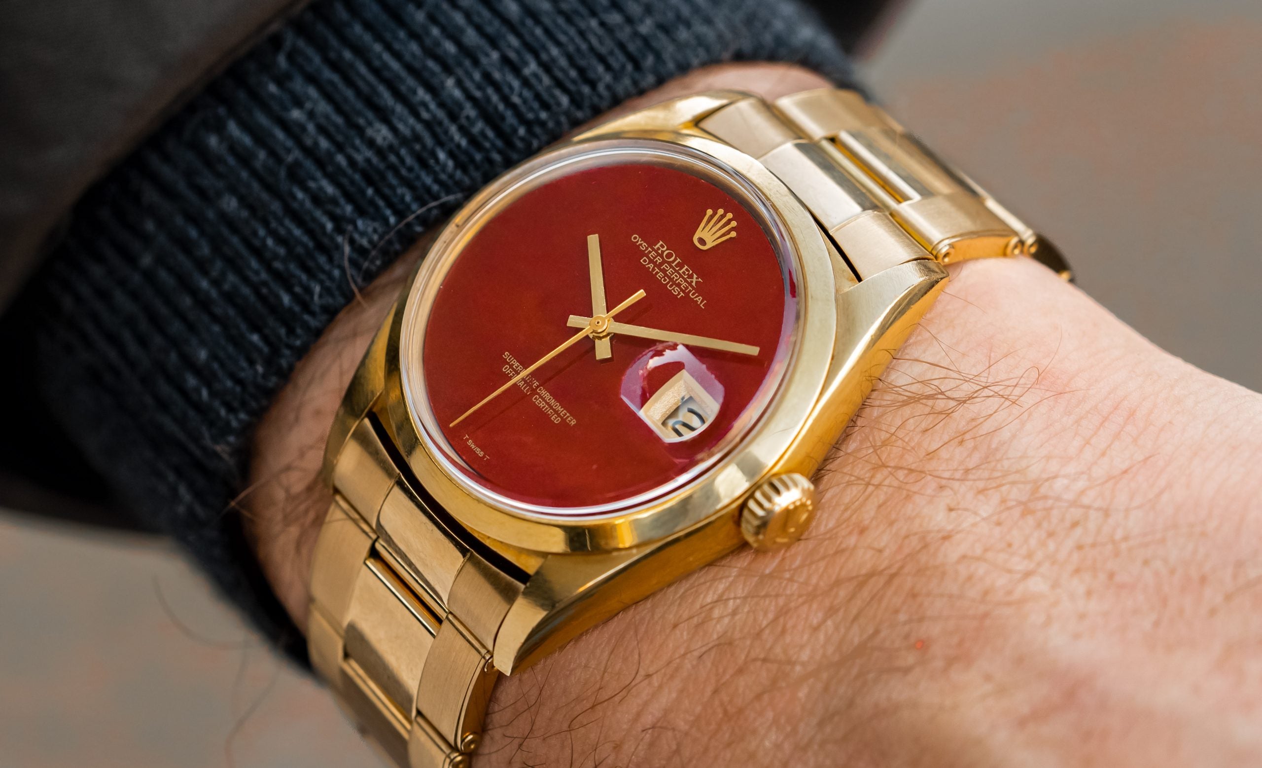 Red Jasper Dial 1600/8 Rolex Datejust – Hairspring