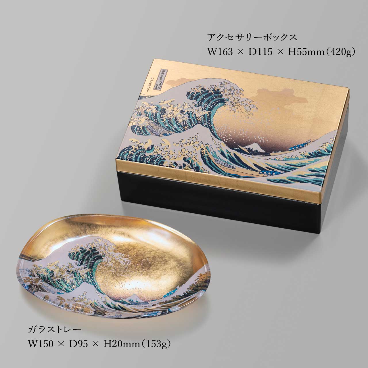 箔一 hakuichi 金箔 金沢箔 金沢 工芸品 葛飾北斎 波アクセサリー