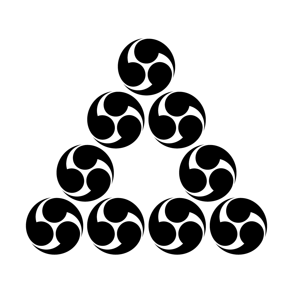 三つ盛り三つ右三つ巴紋｜意味や由来・使用武将などをご紹介｜家紋の