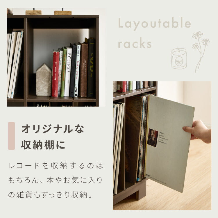 日本製 本段 全て稼働棚のレコードラック ディスプレイラック 大容量