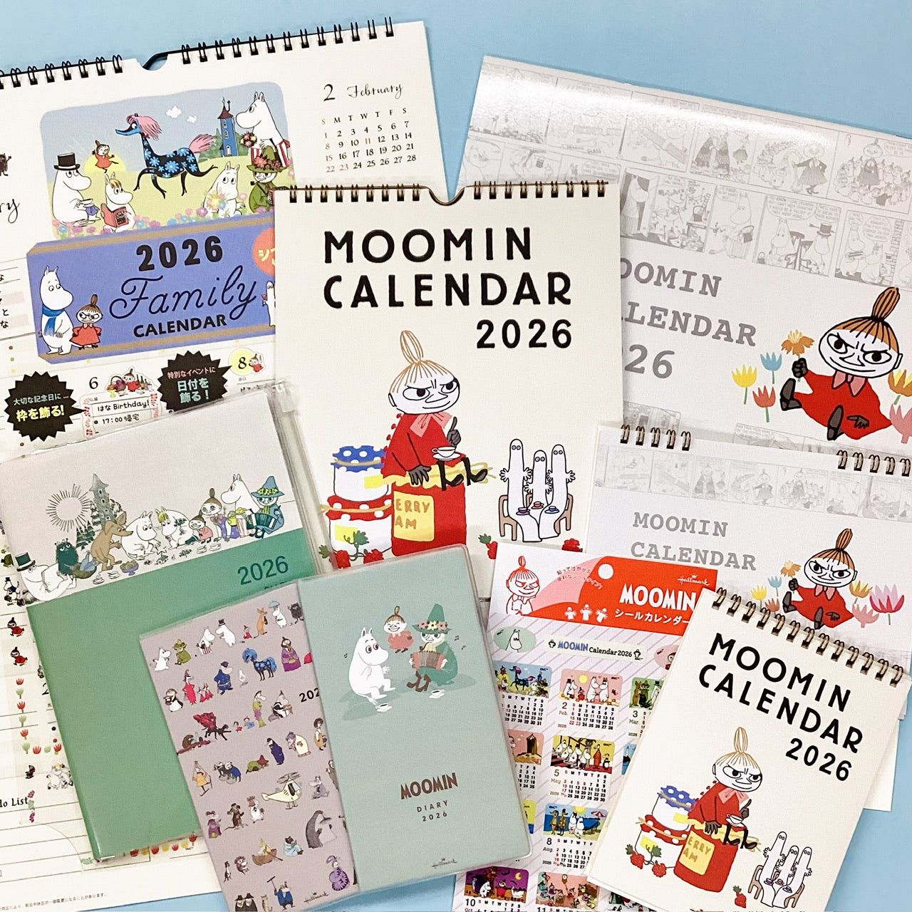 ムーミン リトルミイ【壁掛け｜二つ折りカレンダー小 2026】日本ホール