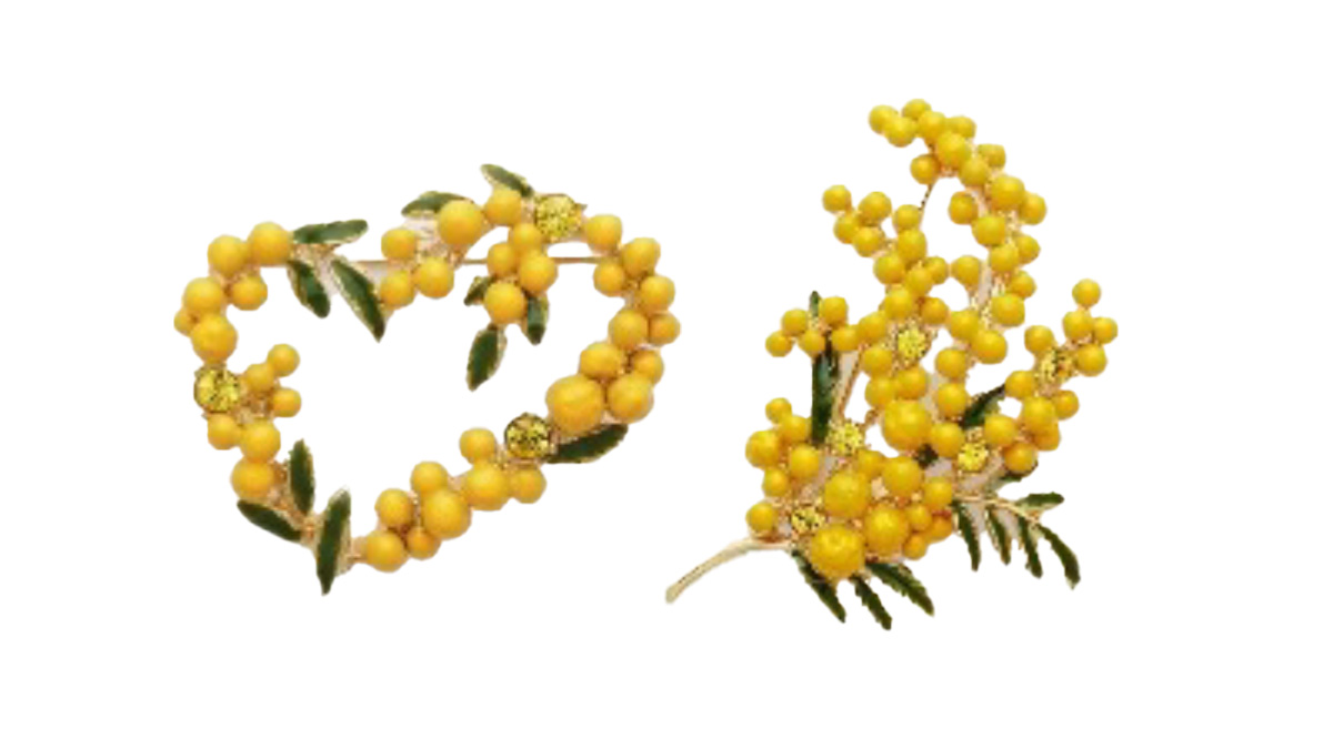 HAPPY YELLOW】ヴァンドームブティック ミモザブローチをプレゼント