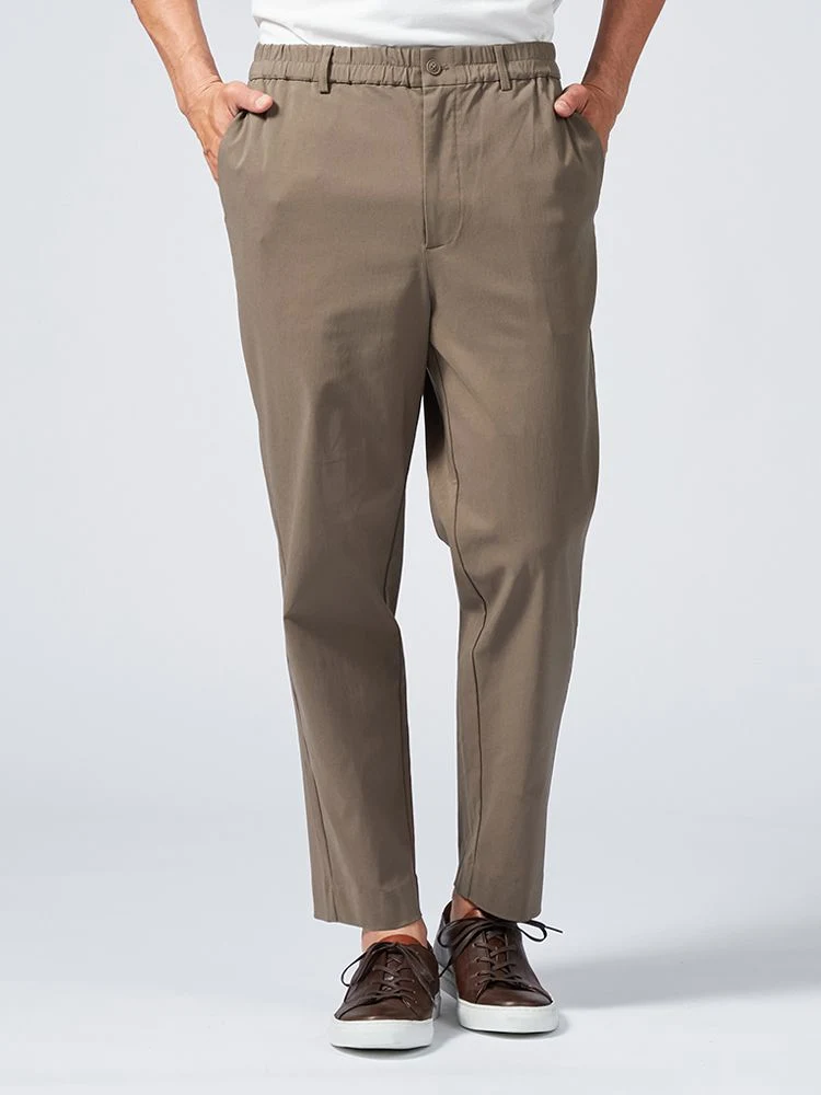 オフホワイト 【冷感】カジュアルパンツ ワイド ハイパーストレッチ