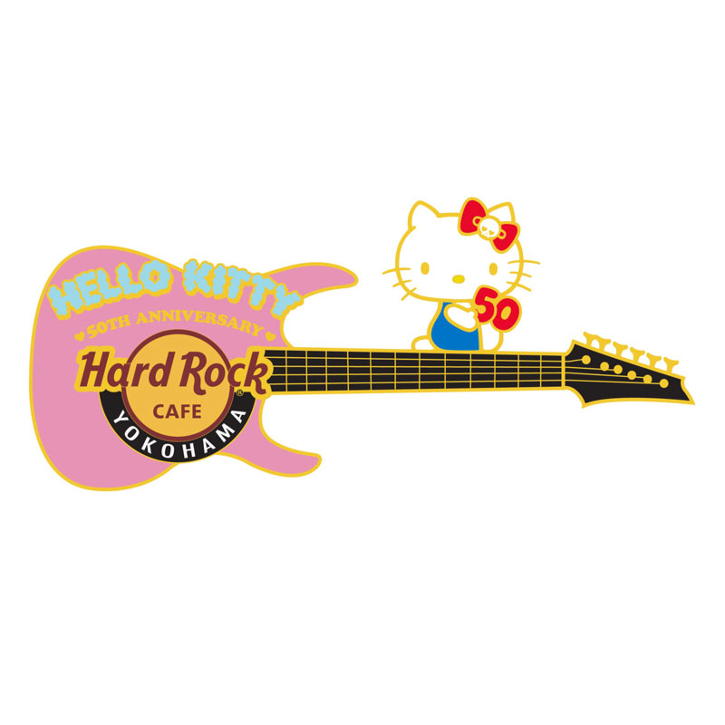 Hello Kitty 50th Guitar Pin : YOKOHAMA | Hard Rock Cafe Japan
