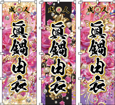 成人式幟.卒業式のぼり旗☆名入れ旗.名前のぼり☆体育祭.応援旗