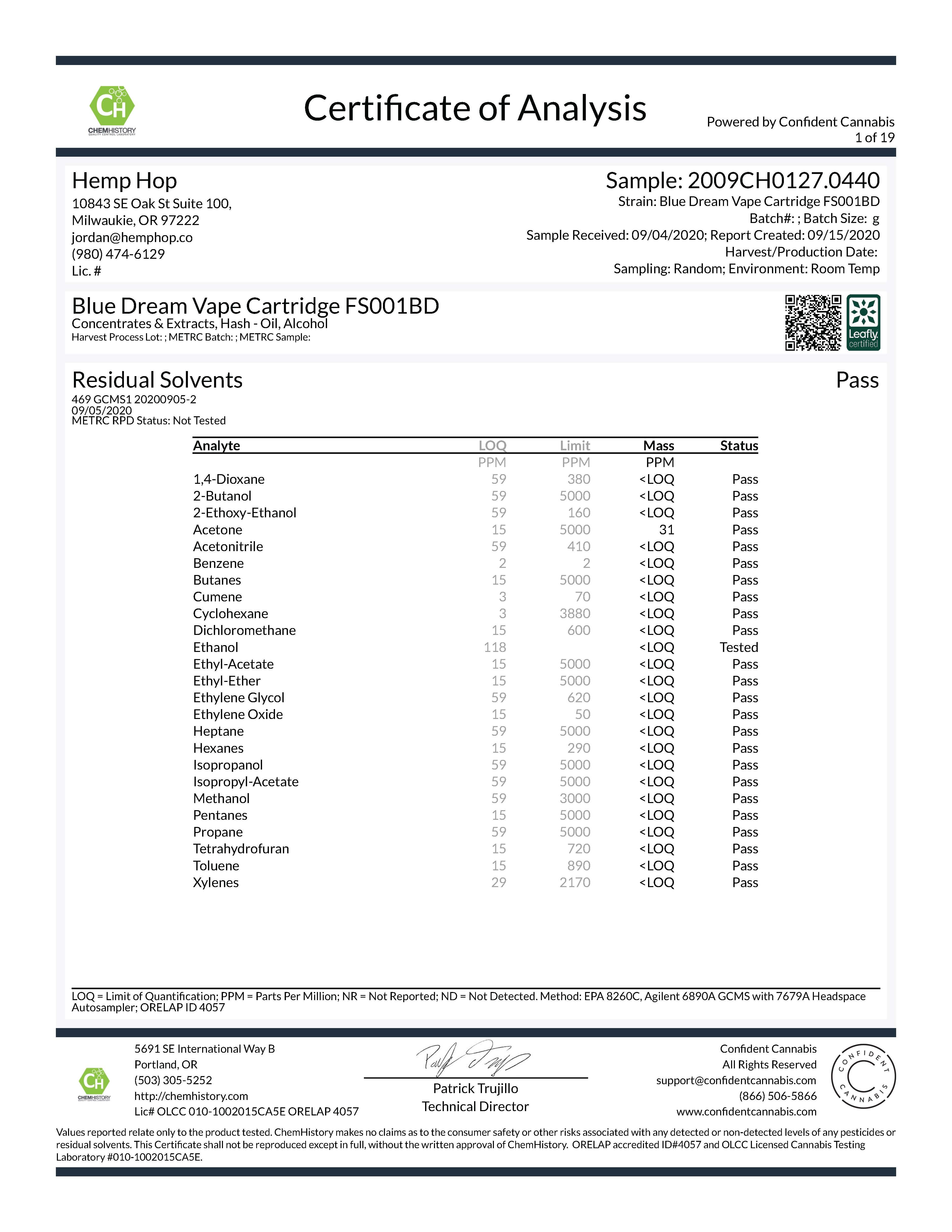Buy Blue Dream Vape Cartridge CBG & CBN Cart Online | Hemp Hop