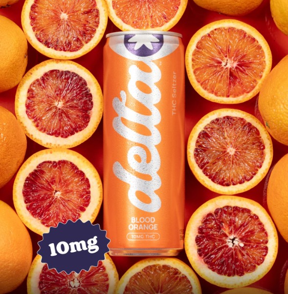 Delta Blood Orange Cannabis Water CBD+THC 10mg Single | Hemp Haven