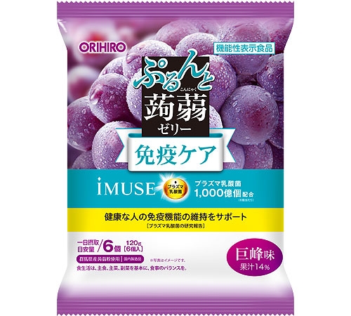 ぷるんと蒟蒻ゼリーパウチ プラズマ乳酸菌（巨峰味） | 商品紹介