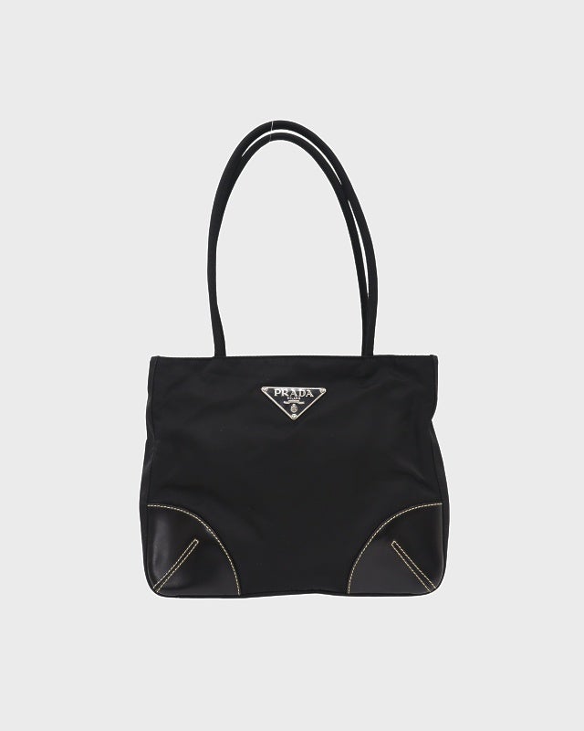 PRADA 三角ロゴ金具ナイロンレザートートバッグ | Hedy