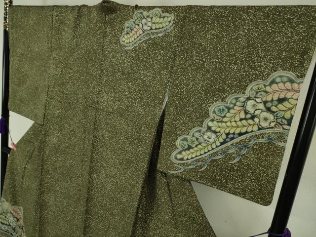 平和屋本店○極上 樋熊哲也 訪問着 辻が花 絞り 手描き 訪問着 金通し