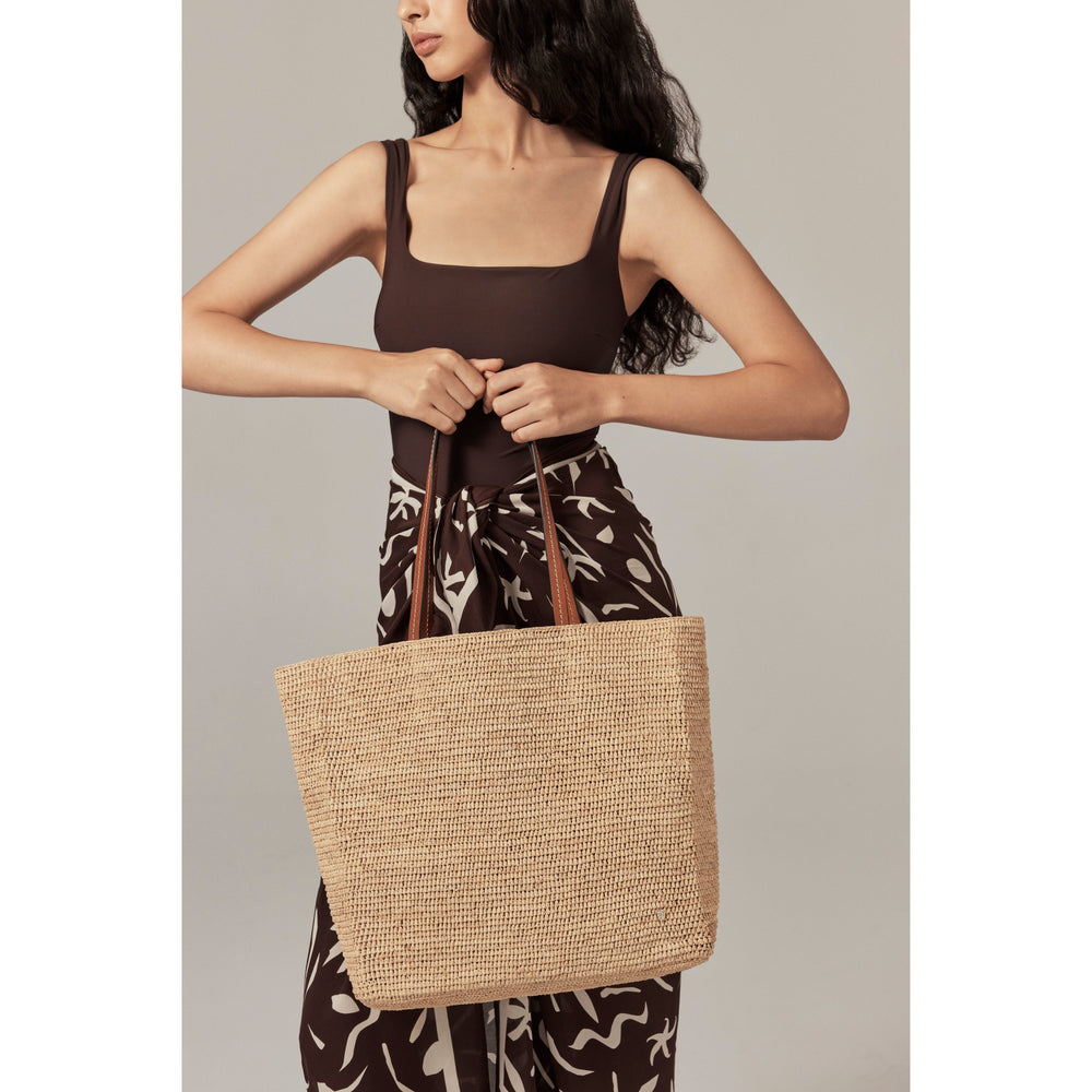 Shop the Matale Large Tote Bag in Natural/Cotto | Helen Kaminski