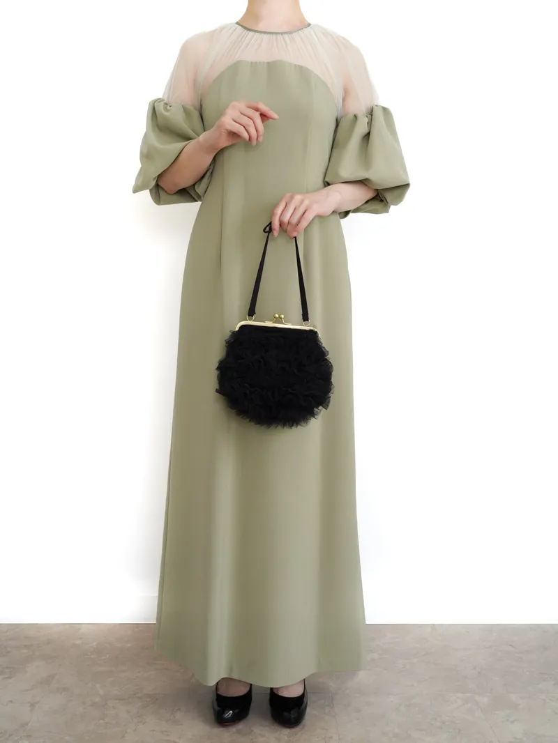 Ameri VINTAGE（アメリ ヴィンテージ）SOUFFLE SLEEVE GEORGETTE DRESS