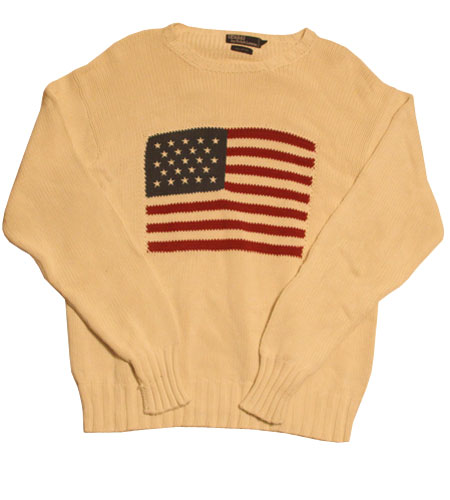古着/USED] 90's ラルフローレン 星条旗ニット ： sw-413 : ユーロ