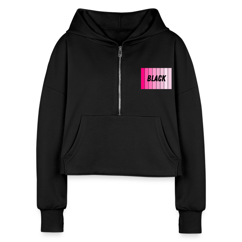 BlackPink Women's Half Zip Cropped Hoodie Self-love Spring - Hello