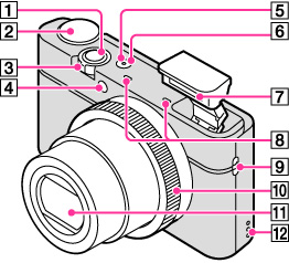 DSC-RX100 | 各部の名前 | サイバーショットユーザーガイド | ソニー