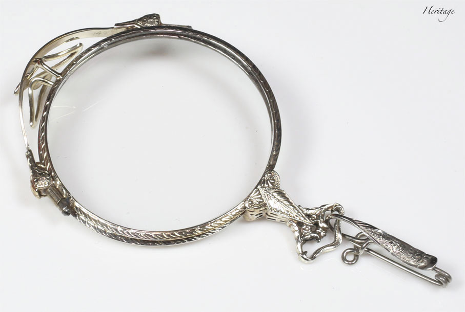 アールデコのオシャレなロニエット＆ルーペ（老眼鏡） | アンティーク