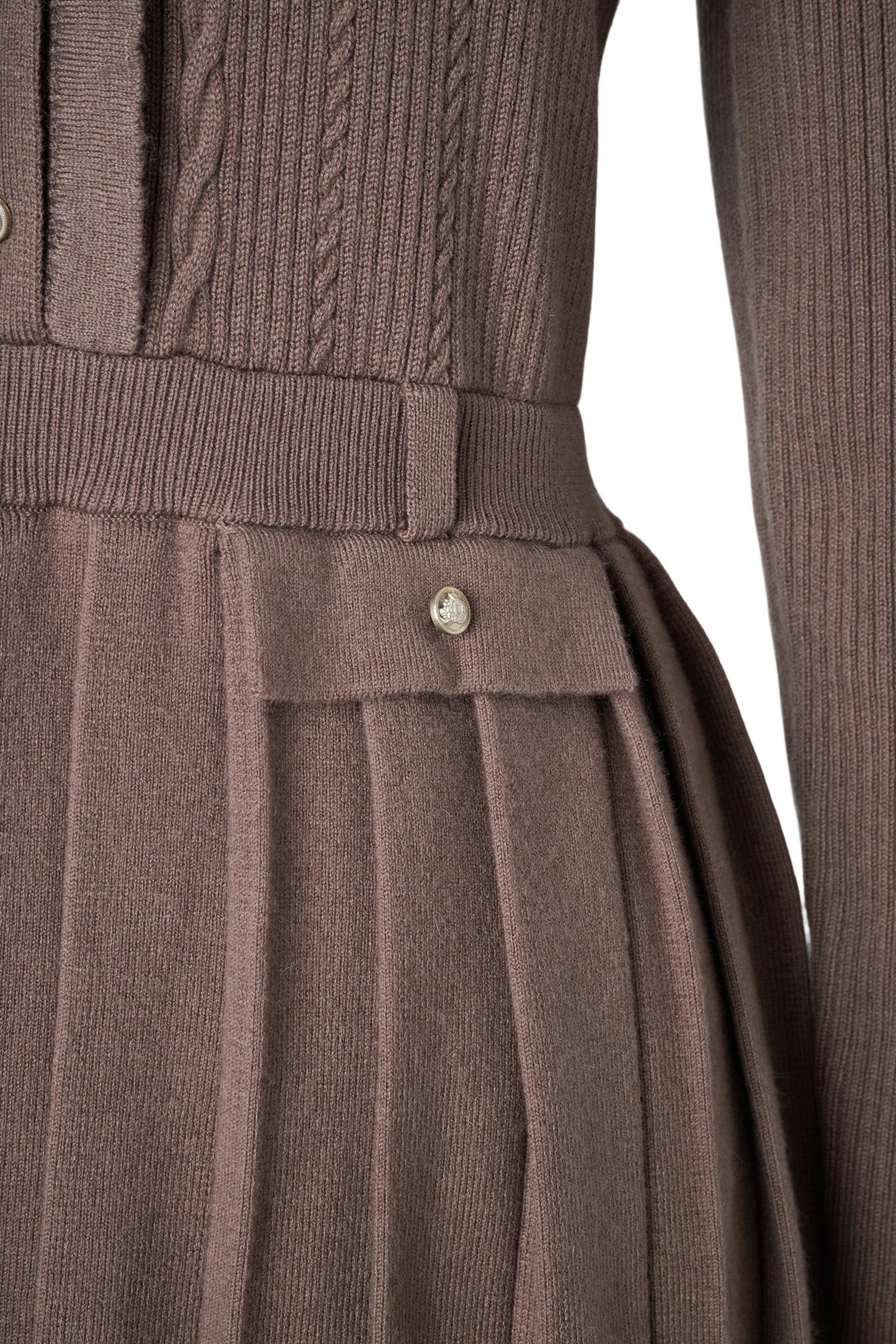 Margot Pleated Knit Mini Dress