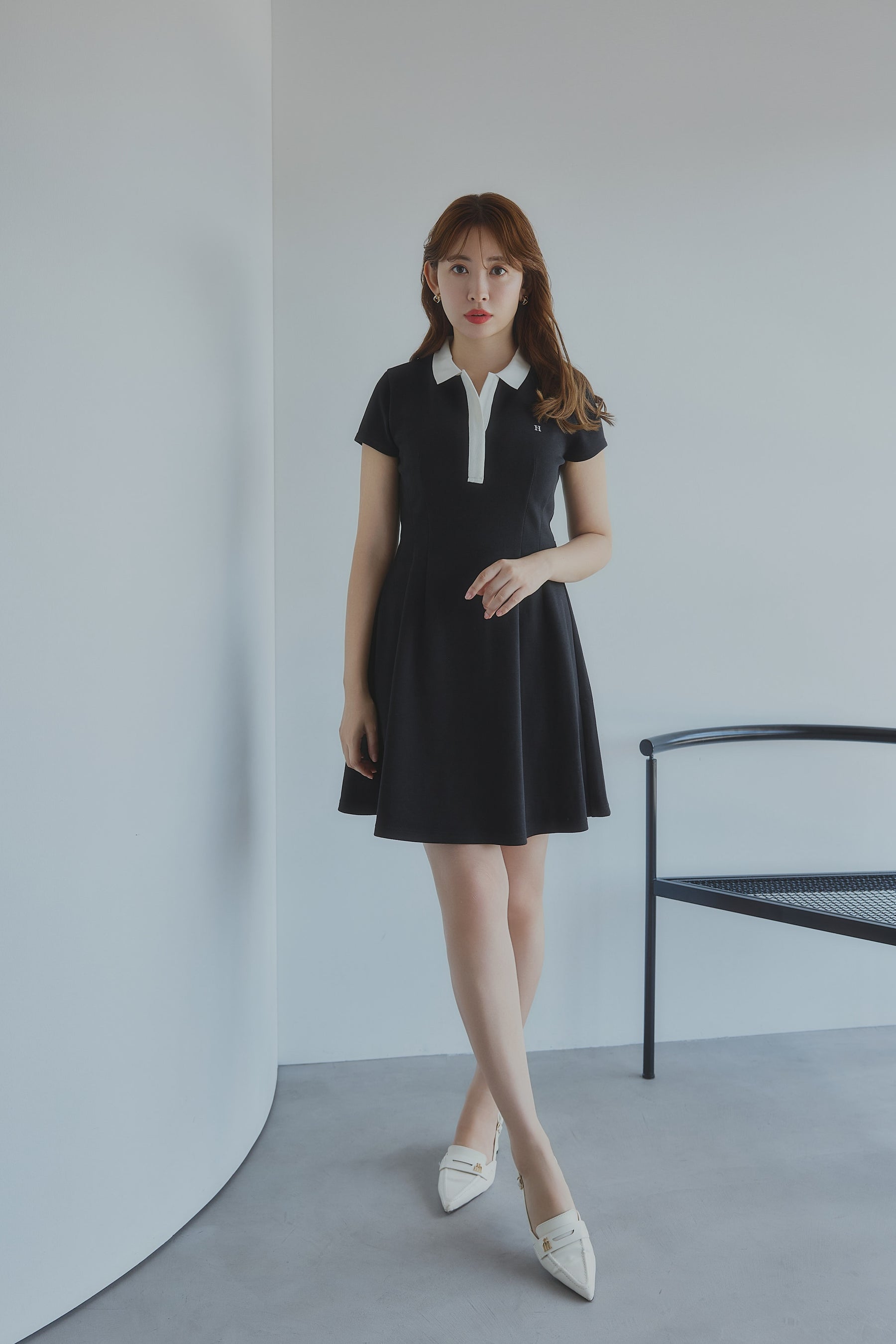 Short Sleeve Polo Mini Dress