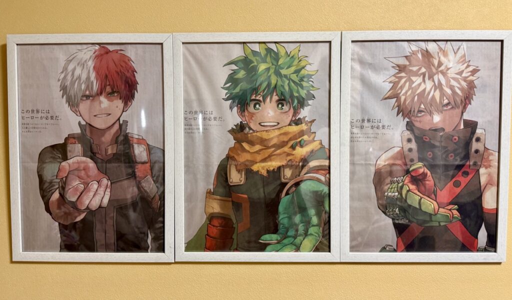 僕のヒーローアカデミア A2サイズ額装済 新聞広告 爆豪勝己/緑谷出久