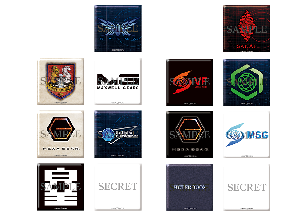 ヘキサギア缶バッジコレクション Vol.1／Vol.2【コトブキヤショップ