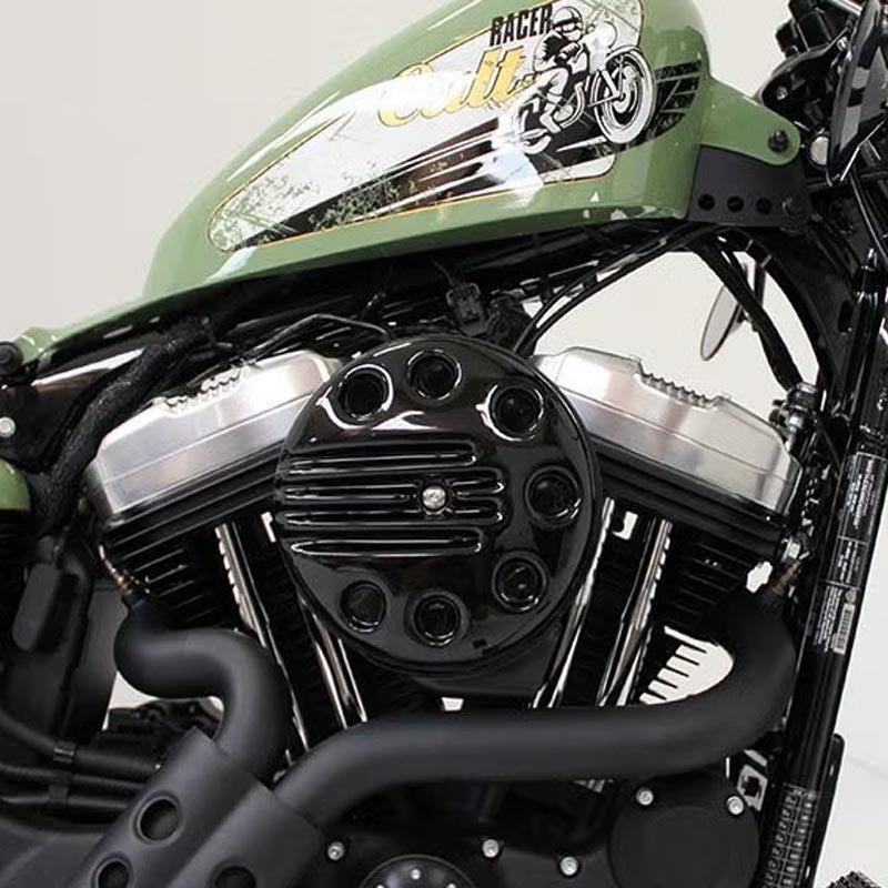 Cult Werk ラウンドエアクリーナーカバー/グロスブラック |ハーレー