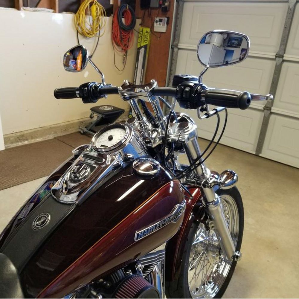 ハーレー 1インチ ドラッグバー ブラック スムース TC Bros |ハーレー