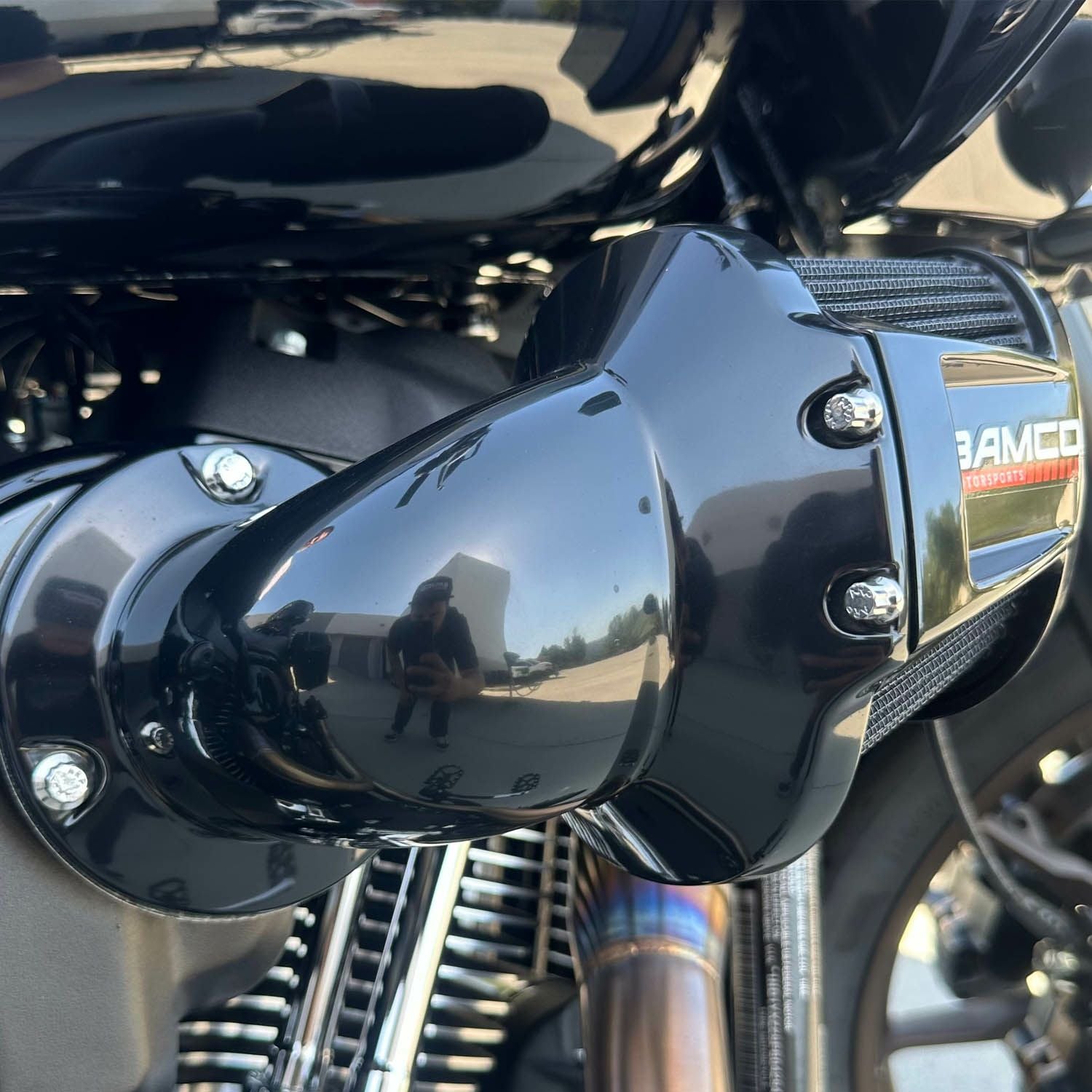 M8 ツーリング、ソフテイル ドリルド117 オーバルエアクリーナーカバー