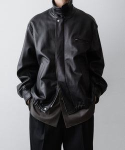 ssstein / シュタイン】COW LEATHER VINTAGE ZIP JACKET - BLACK