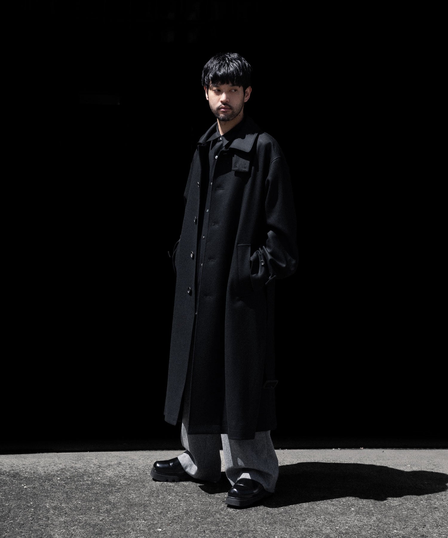 ssstein / シュタイン】OVERSIZED INVESTIGATED COAT - BLACK | 公式