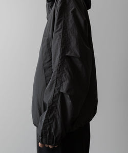 ssstein / シュタイン】NYLON TWILL HOODED ZIP UP JACKET - CHARCOAL