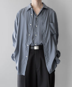 stein / シュタイン】OVERSIZED CUPRO LS SHIRT - BLUE GREY | 公式