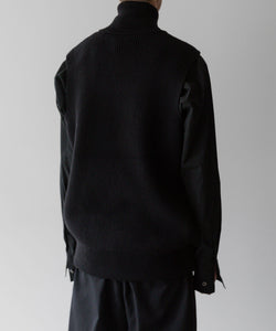 stein / シュタイン】OVERSIZED DRIVERS KNIT ZIP VEST - BLACK | 公式