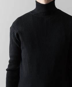 SUBLATIONS / サブレーションズ】TURTLENECK RIB KNIT - BLACK | 公式