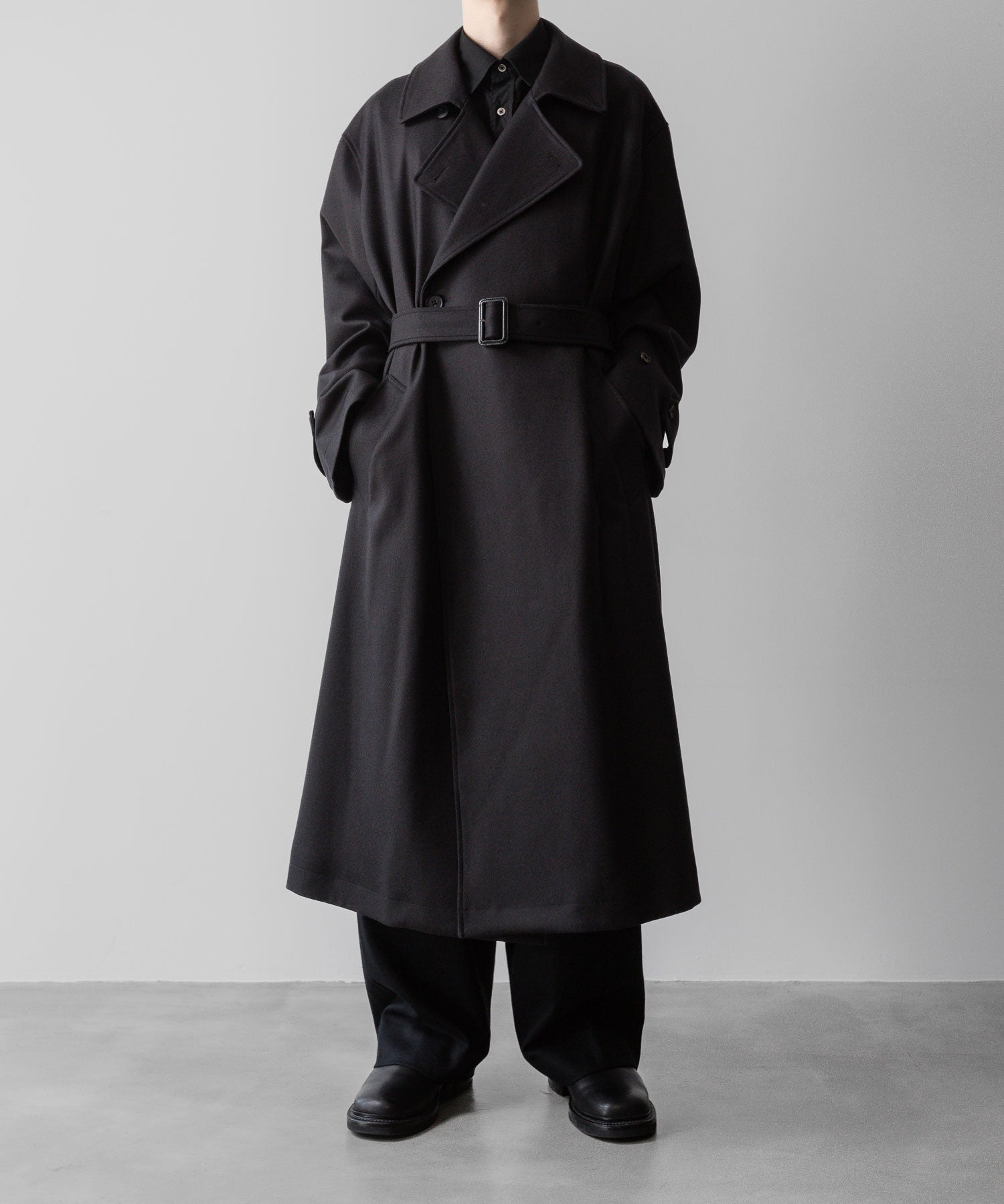 ssstein / シュタイン】OVERSIZED DOUBLE BREASTED COAT - DARK