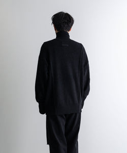 stein / シュタイン】EXTRA FINE KID MOHAIR TURTLE NECK LS - BLACK