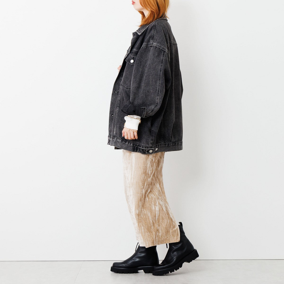 再値下げ】フロントジップブーツ/651409