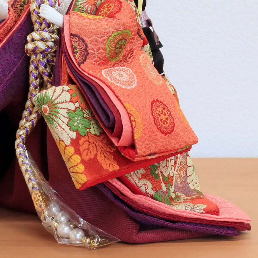 見たい！最高級値段 五人収納飾り 雛人形 三段飾り 【 かすの雛