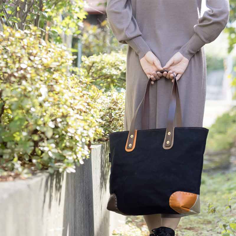 ハンドメイドファスナー付トート – 日乃本帆布