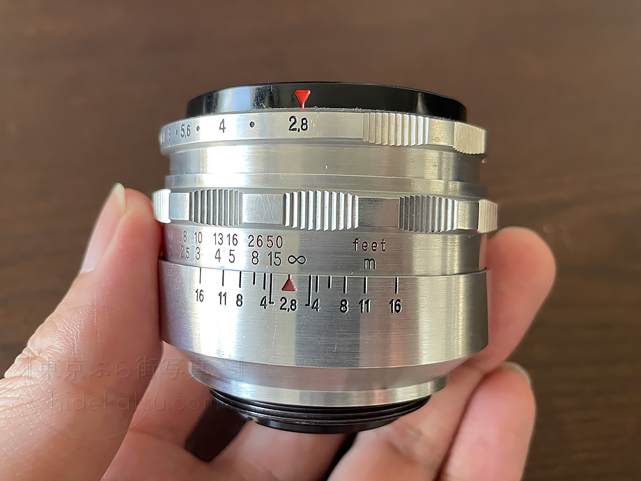 原宿キャットストリートでTessar 50mm f2.8 M42 シルバー銀鏡筒