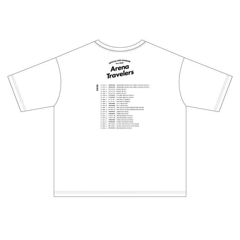 Tシャツ ホワイト（Tour 2020 -Arena Travelers-） – Official髭男dism