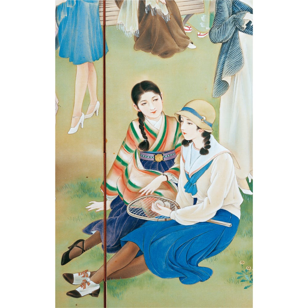 大正ロマンの着物を解説｜高畠華宵のファッション絵巻に描かれた女学生