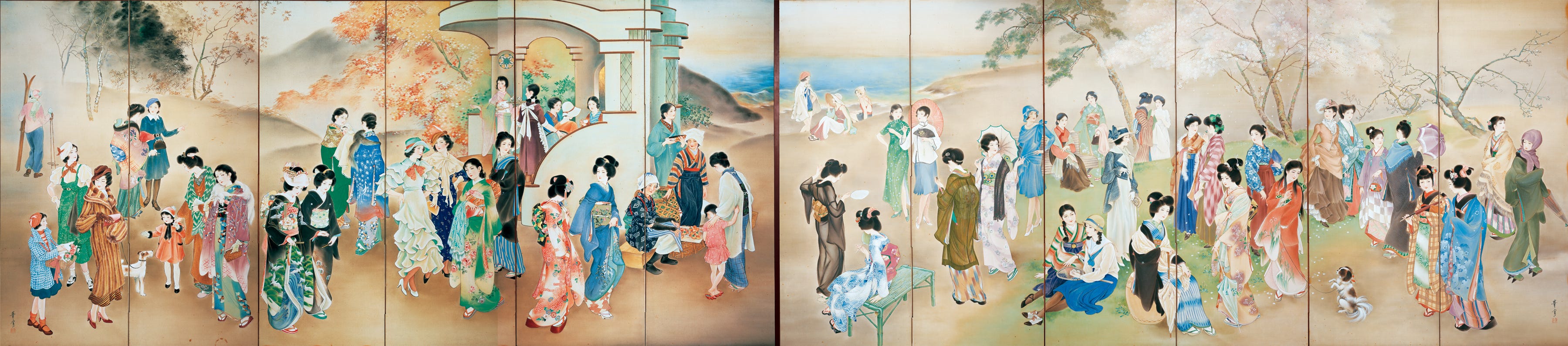 大正ロマンの着物を解説｜高畠華宵のファッション絵巻に描かれた女学生