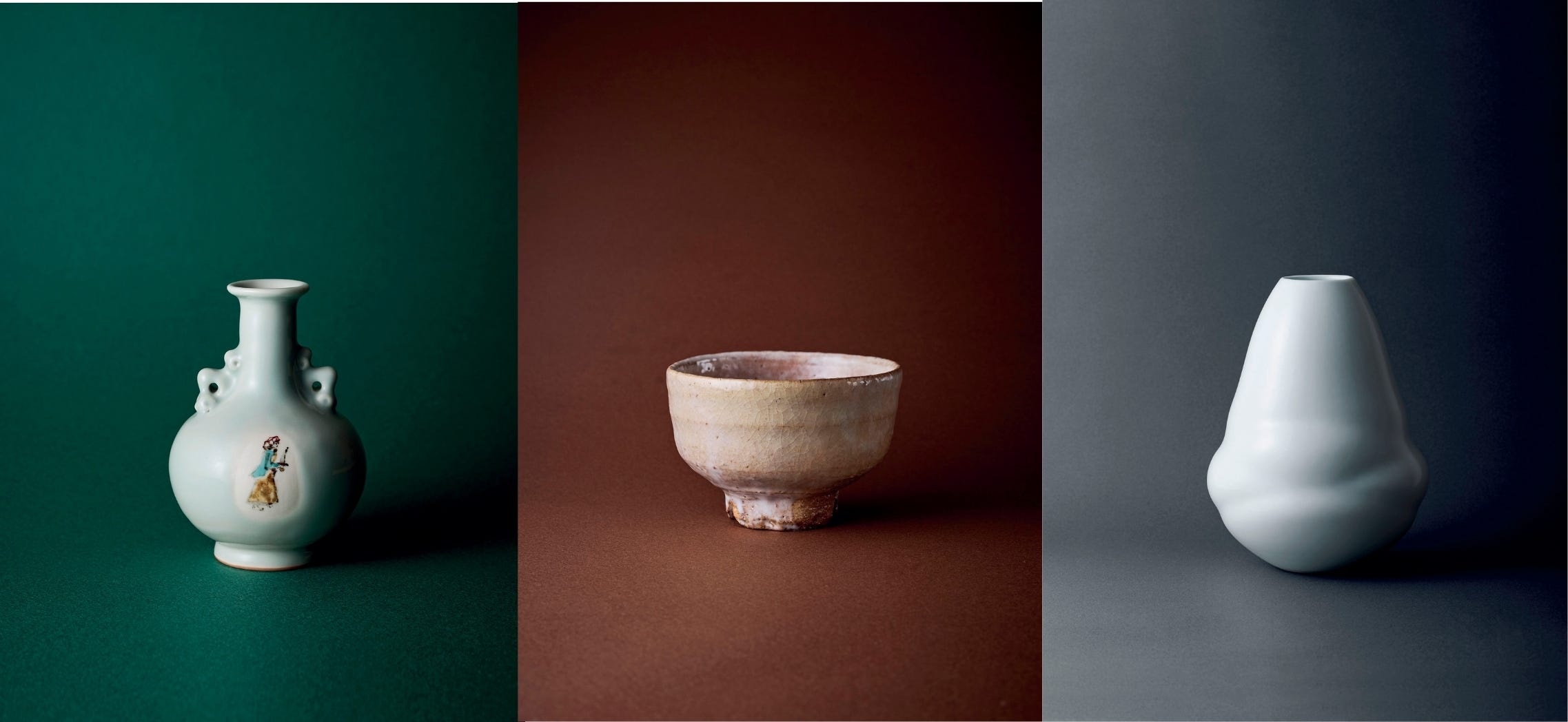 買える“人間国宝”﻿｜前田昭博［白磁］／﻿三浦小平二［青磁］／﻿﻿﻿﻿三輪